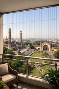 Best Invisible Grill installation for balcony near me in Lucknow. High quality stainless steel invisible grills, safe, durable & modern design.