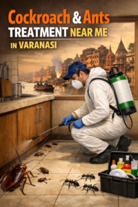 Professional cockroach and ants treatment near me in Varanasi. Safe, effective pest control services with long-lasting results. Call today.