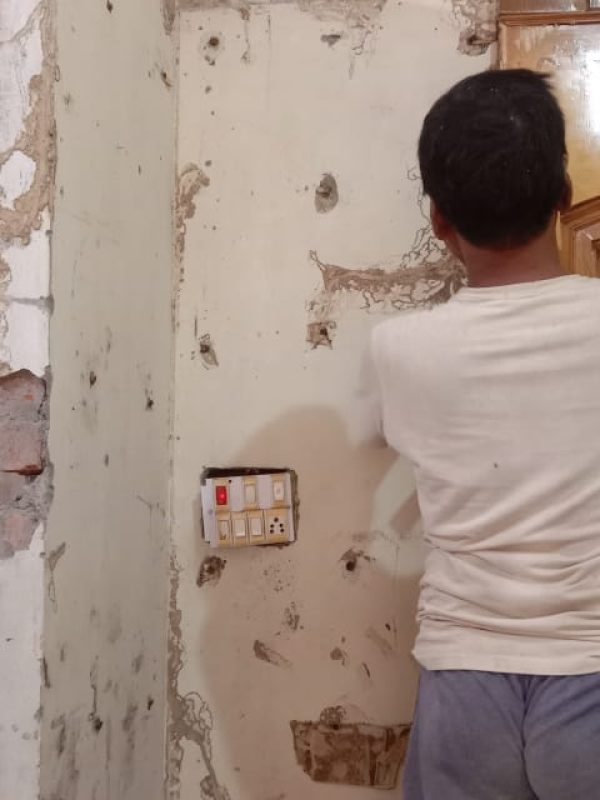 Professional termite treatment service in progress gallery